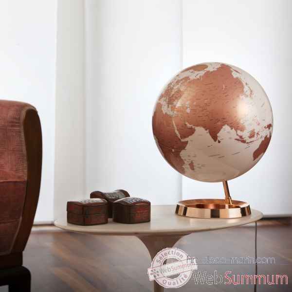 Globe lumineux light and colour metal cuivre en anglais de Atmosphere dans  Globe Terrestre Marin sur Art déco marin