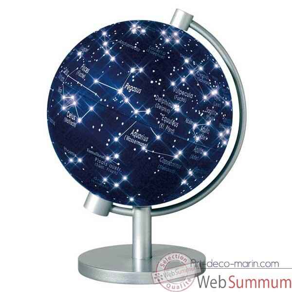 Mini-Globe géographique Stellanova lumineux- modèle en Français-Latin  Sphère 13 illuminé étoiles-SL13IETOIL217746 de Cartothèque EGG dans Globe  terrestre de Décoration Marine sur Art déco marin